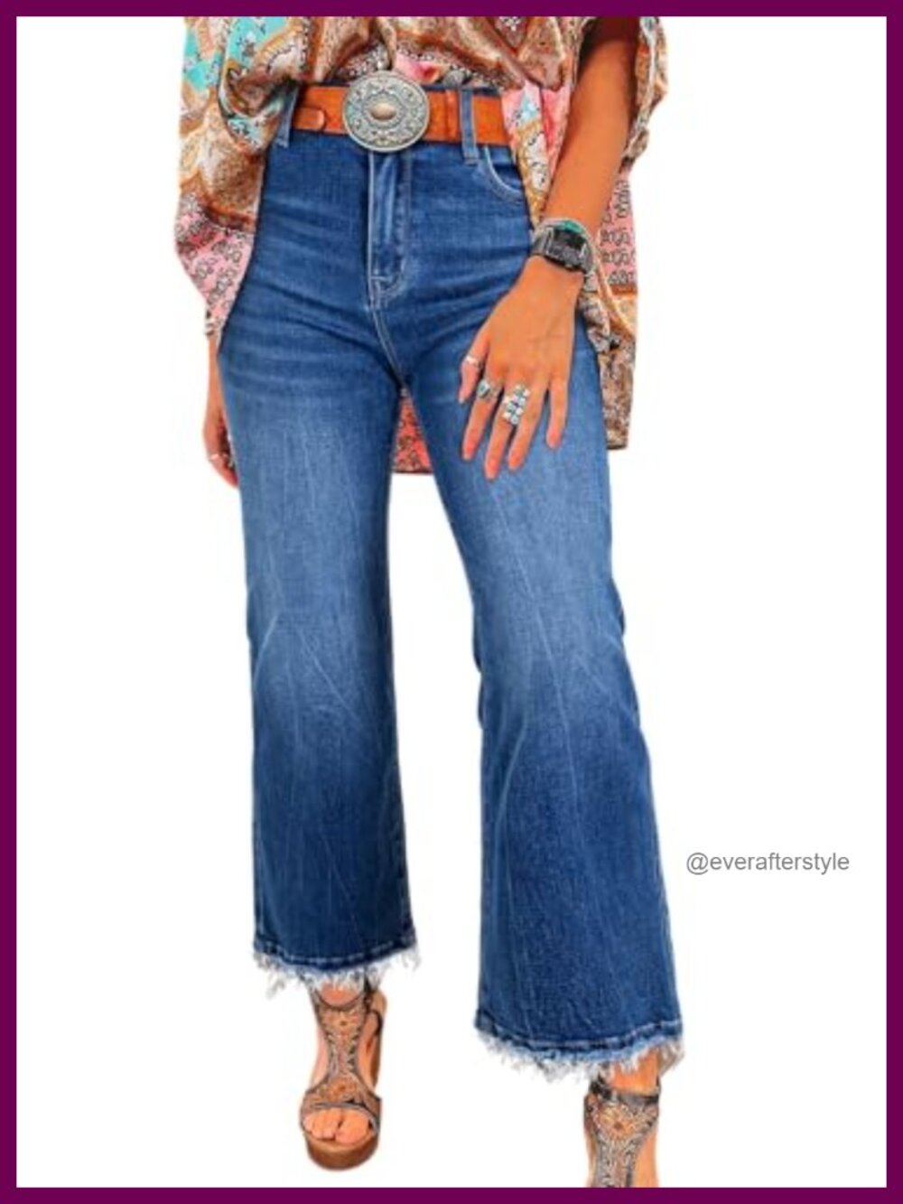 High Waisted Stretchy Flared Jeans